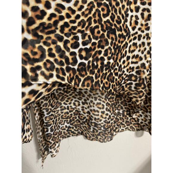Chico's Sheer Leopard Hi Low Tunic Top 2 Large - Picture 4 of 7